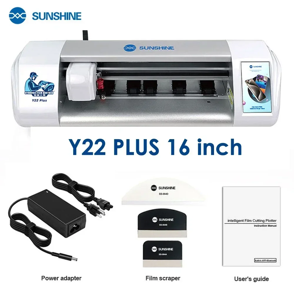 SUNSHINE Y22 Plus Film Cutting Machine 16 inch Unlimited Film WiFi+Bluetooth Unlocked Cutter Unlimited Times for SS-057 SS-075