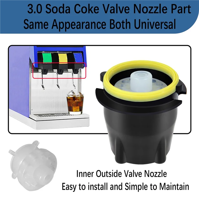 ABLN-LEV 3.0 Nozel Katup Soda 28545 Diffuser 28368 Bagian Mixer Internal, untuk Mesin Cola Penggantian Katup Luar Bagian Dalam 2Set
