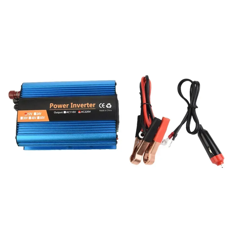 High Power Power Inverter Blue Modified Sine Wave W/Power Cord 1 Set 12V/24V-220V 4000W Accessories High Quality