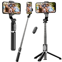 Extendable Selfie Stick All-in-1 Smartphone Tripod Stand With Wireless Remote 360°Rotation For IPhone 15 For Samsung Smartphones