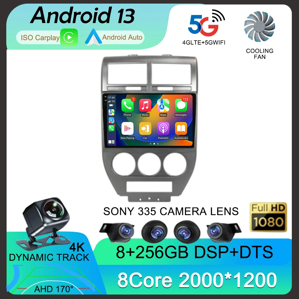 

Android 14 For Dodge Caliber 2007 - 2010 Autoradio GPS Navigation 5G wifi BT Car Multimedia Player Carplay No 2din DVD