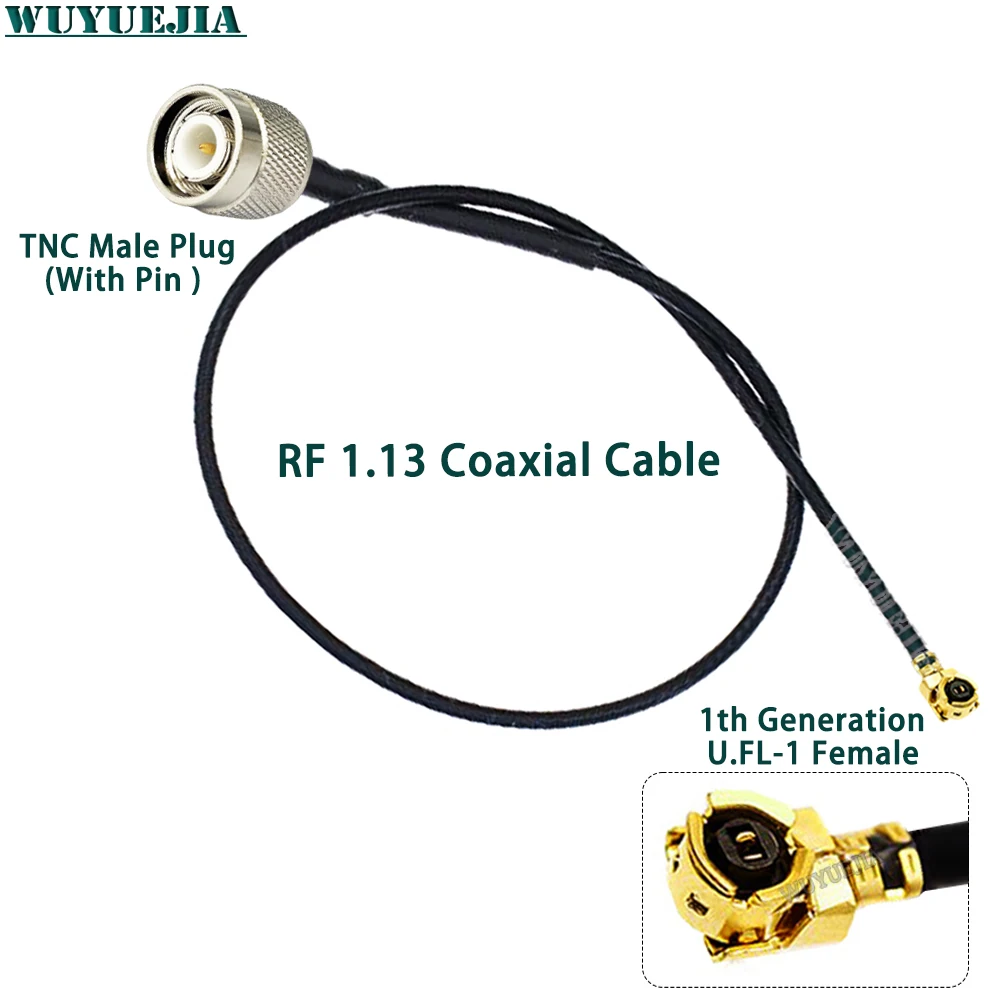 5~100CM L12 TNC Male Plug to 1th U.FL1 MHF-1 Female 50Ohm Connection RF1.13 Low-Loss Coaxial Cable Assembly for Wireless Devices