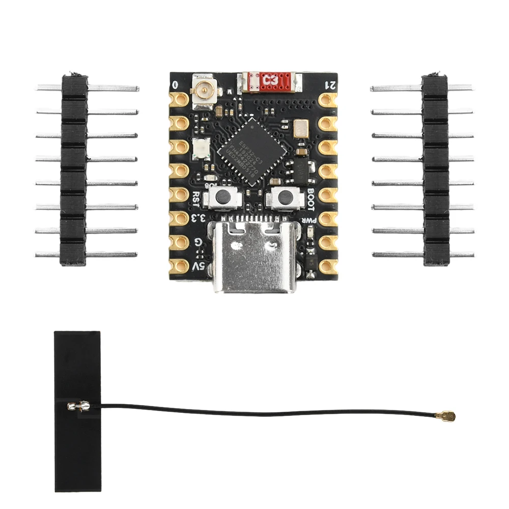 ESP32-C3 SuperMini WiFi Bluetooth مجلس التنمية Type-C واجهة هوائي خارجي غير ملحومة رأس الدبوس