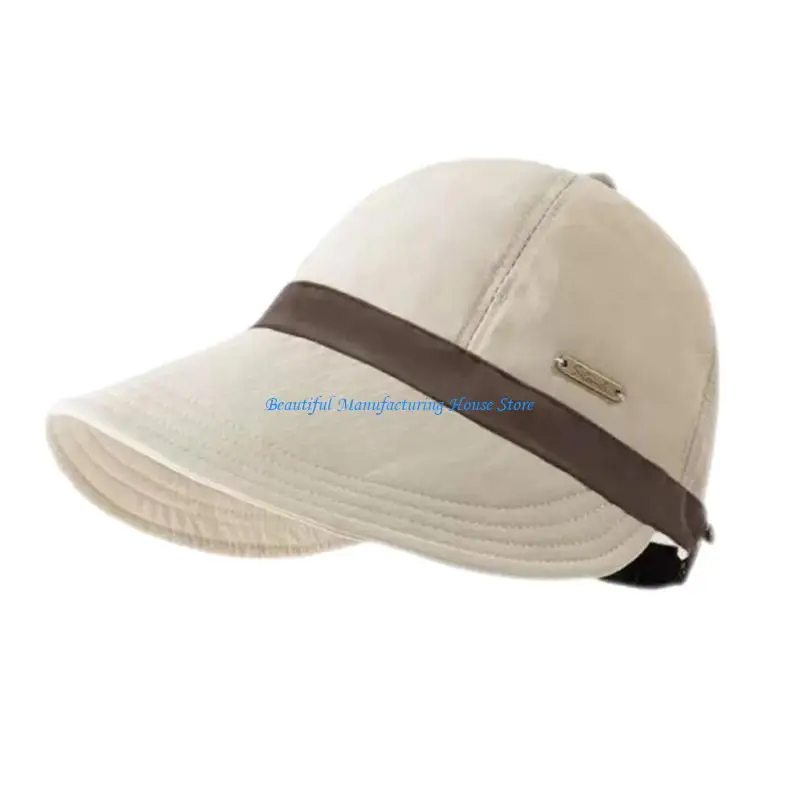 E56A Wide Brims Baseball Hat with Sun Protections Adjustable Hat for Outdoor Activity