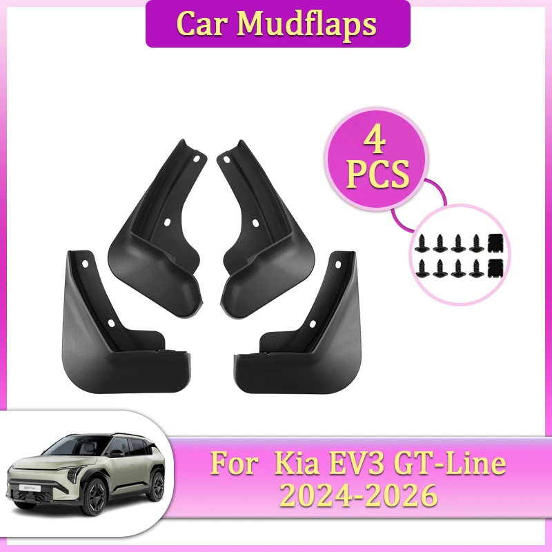 

Car Mudguards Parts For Kia EV3 GT Line 2024~2026 Car Mudflap Tool Splash Proof Fender Car Flare Cover Guard Auto Mud Accessorie