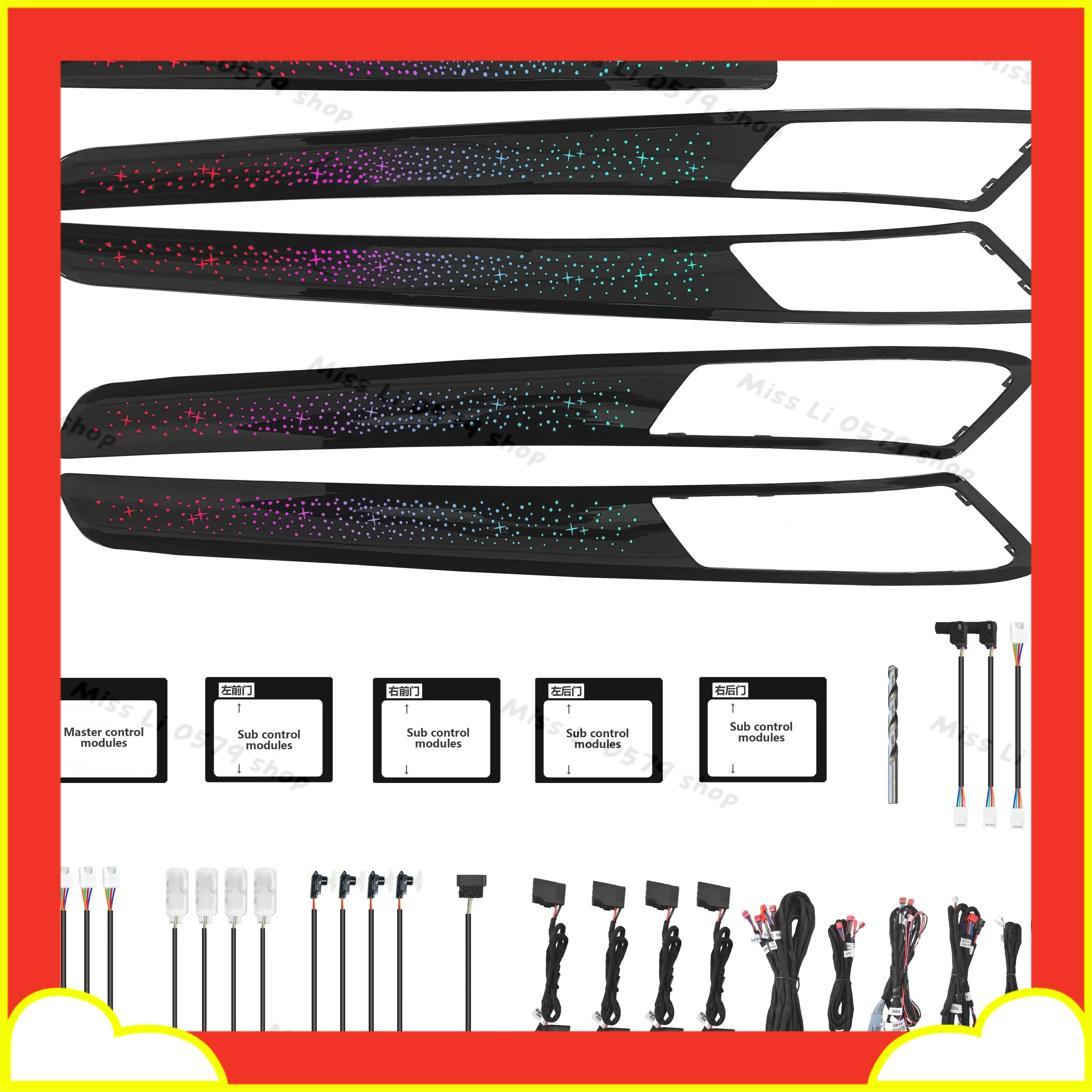 2026new ICarsin 64 Color Dynamic Ambient Lighting Upgrade Kit for VW Golf 7 Mk7 Interior LED Light Trim Panel Accessories