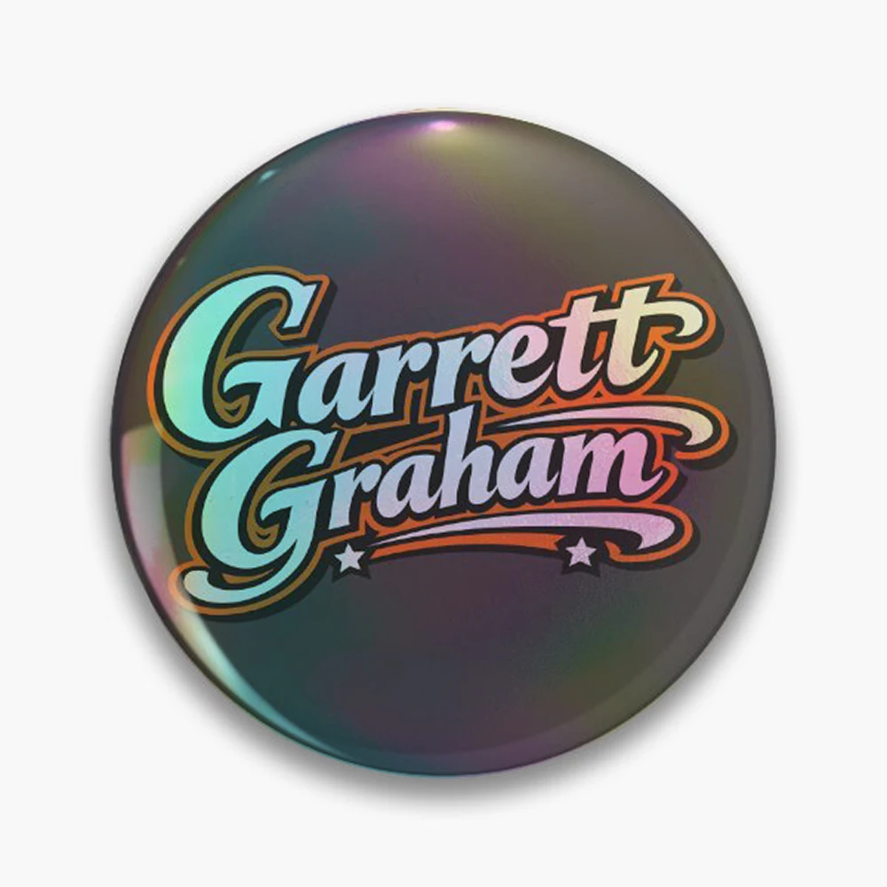 Garrett Graham Pin Holographic Star Heart Pin Brooches Laminated Button Fashion Accessory