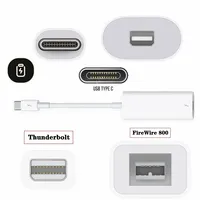 Thunderbolt 2 3 To RJ45 Fire 1394B FireWire 800 Adapter Thunderbolt Suitable for Mac Computers Equipped with Thunderbolt Port