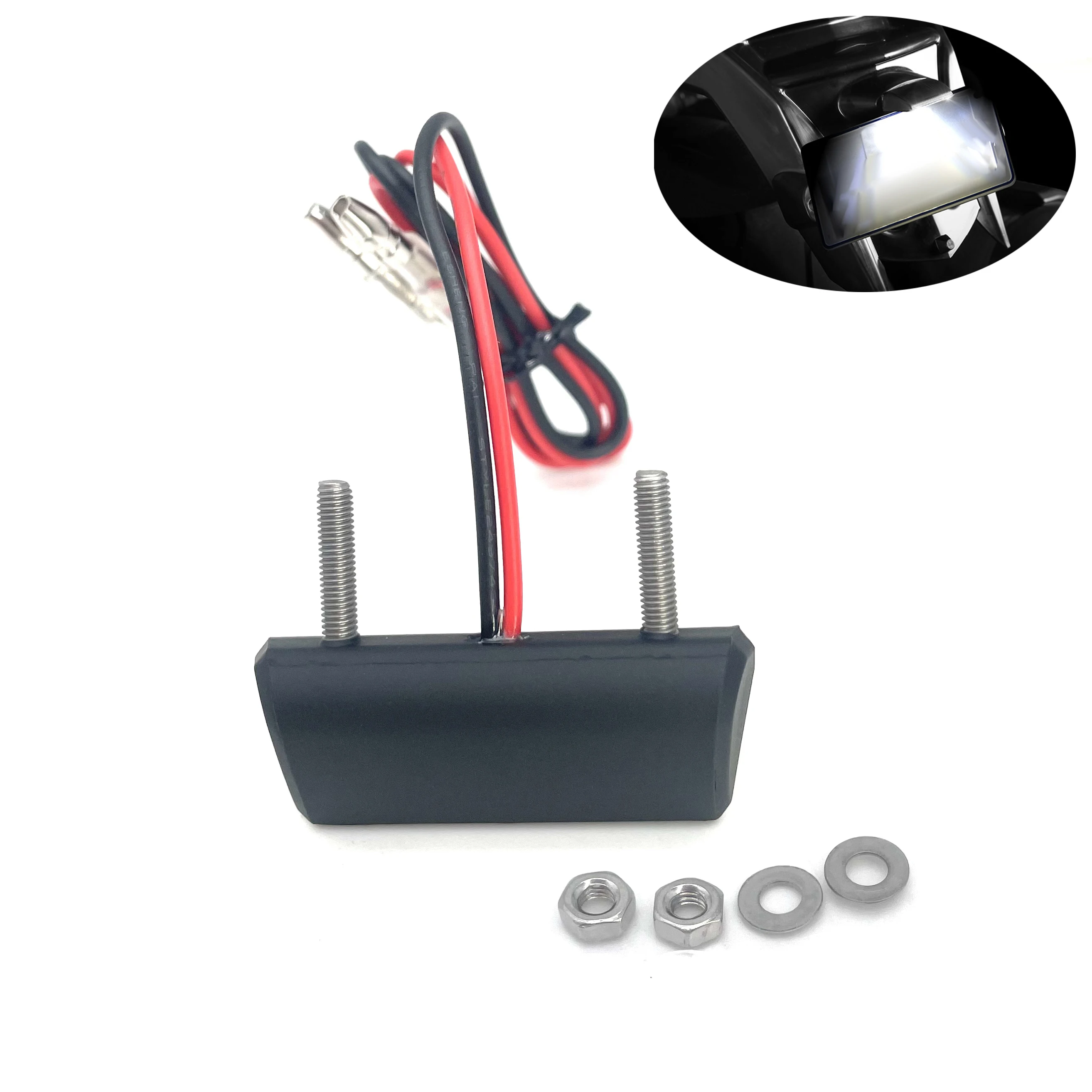 For YAMAHA HONDA SUZUKI KAWASAKI DUCATI BMW KOSO Waterproof Motorcycle Bright Taillight LED Car Number License Plate Light