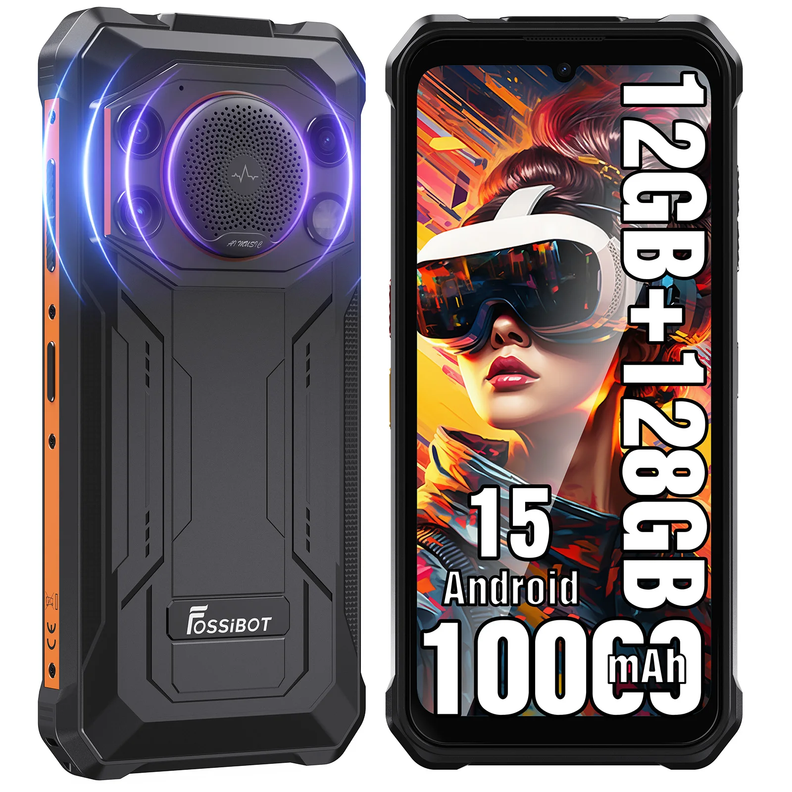 2026 F110 L Best Rugged Phone Loud Speaker128GB Gaming Outdoor Mountaineering Diving Big Battery NFC Rugged Smartphone