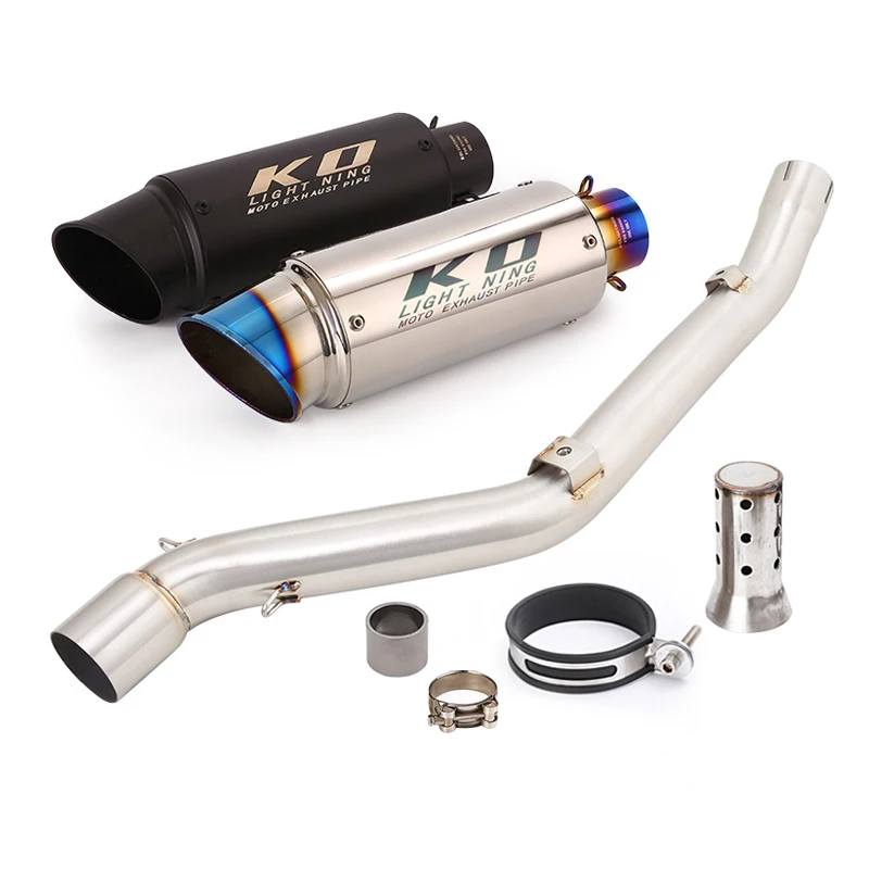 

For Suzuki DRZ400S DRZ400SM 2000-2023 Slip-on Exhaust System Motorcycle Mid Link Pipe Slip On 51mm Muffler Escape with DB Killer