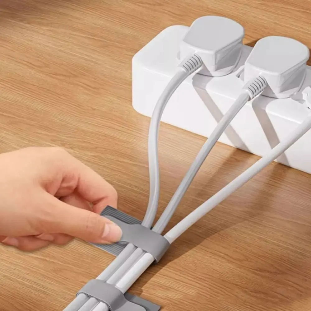 New Durable Reusable Cable Ties Adjustable Cord Protection Straps T-Type Rope Holder Self Adhesive Straps Manager