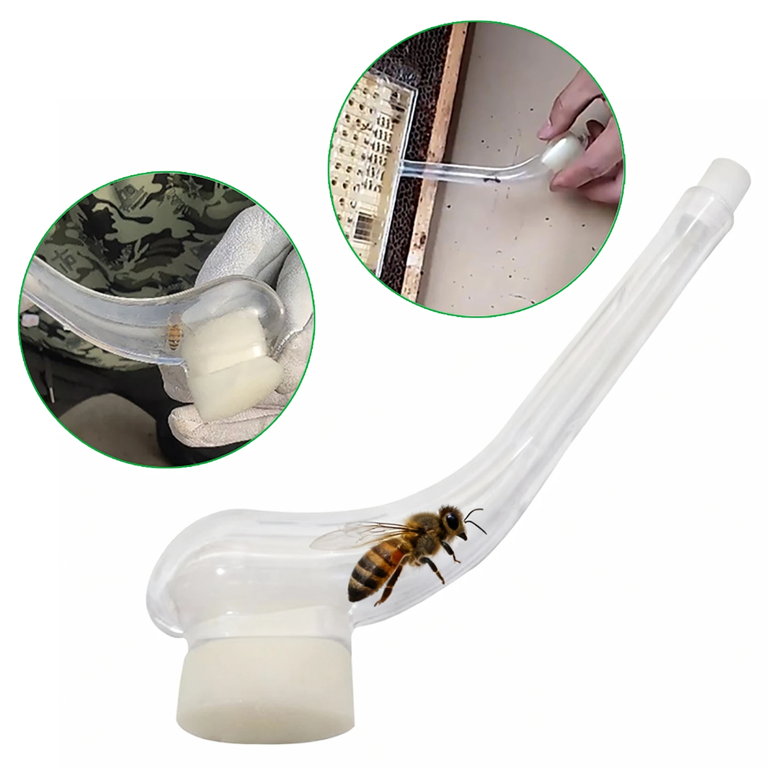 2Pcs Queen Bee Capture Tool Tobacco Pipe Type Queen Catching Device Bee Queen Prison Cell Apiculture System Beekeeping Tool