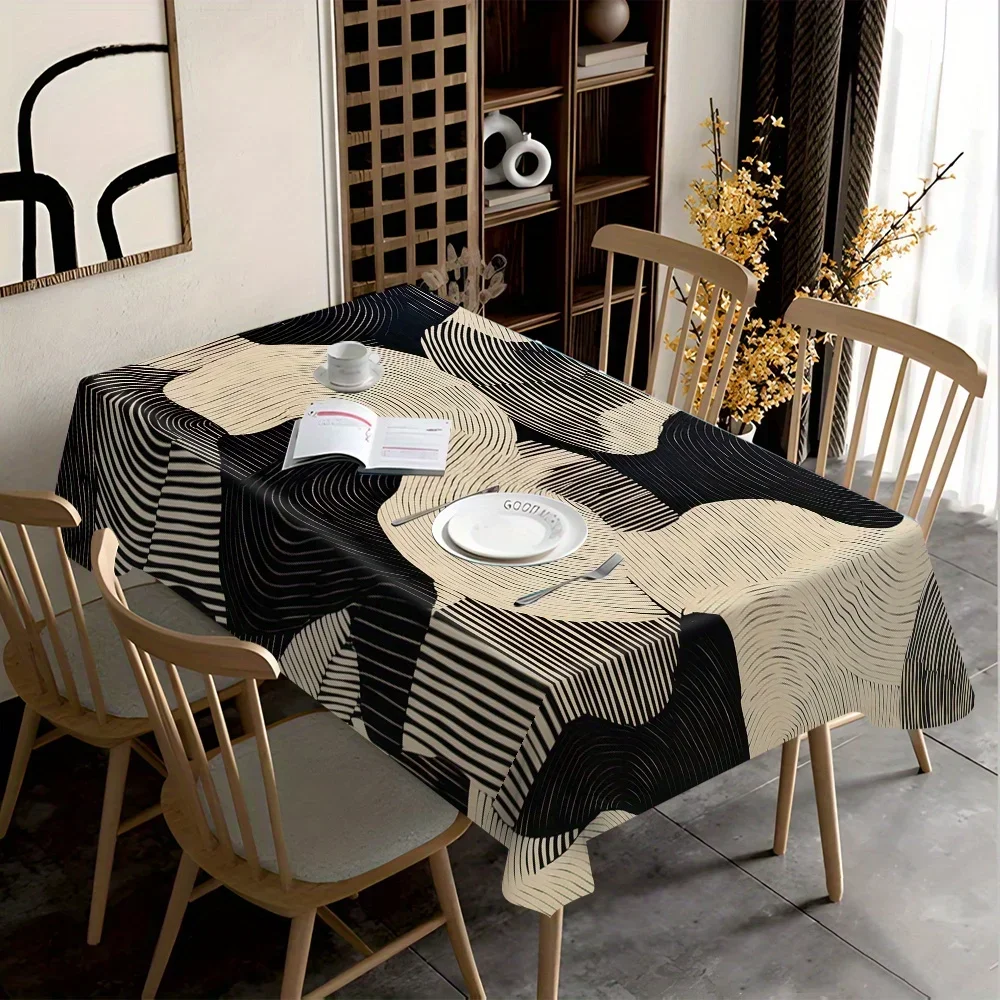 2D flat party tablecloth, 1 piece, modern and simple tablecloth - yzb