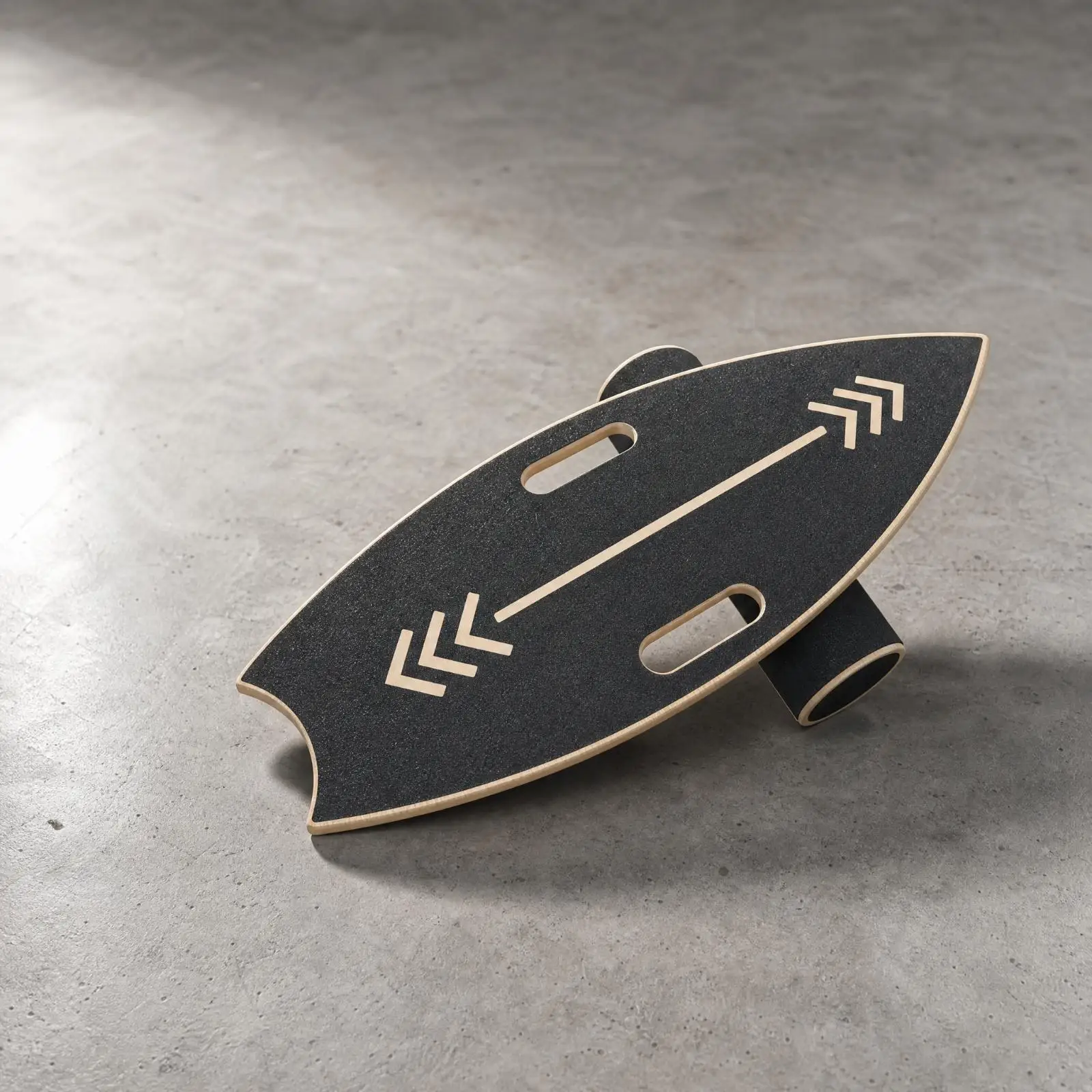 Wooden Balance Training Board 300 Lb Capacity Surfboard-Shaped Balance Board Versatile for Balance Training Practitioners,