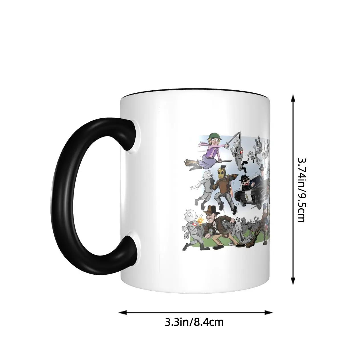 This Cartoon Kills Fascists Mug Funny Ceramic Coffee Cups Tea Mugs Milk Cup Drinkware Gifts for Friends