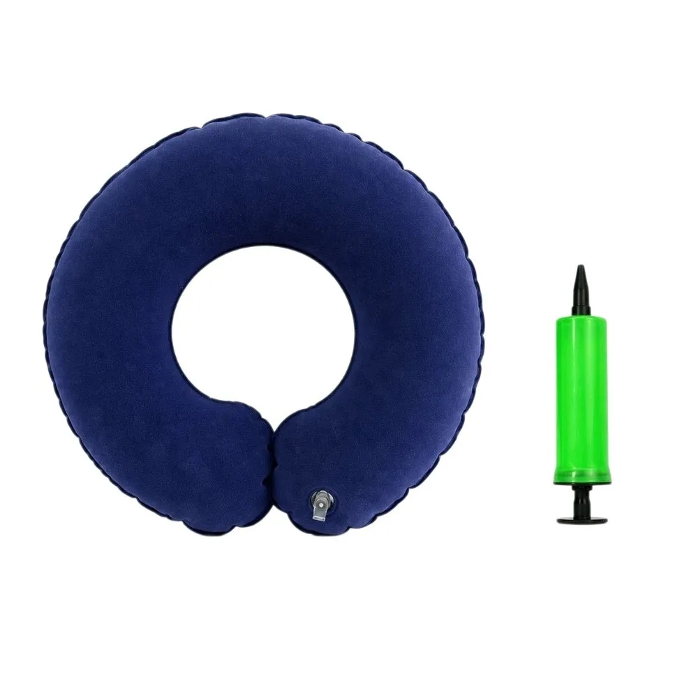 Comfortable PVC Flocked Travel U-Shaped Pillow Gluteal Support Ring-Style Bedridden Cushion Tailbone Support