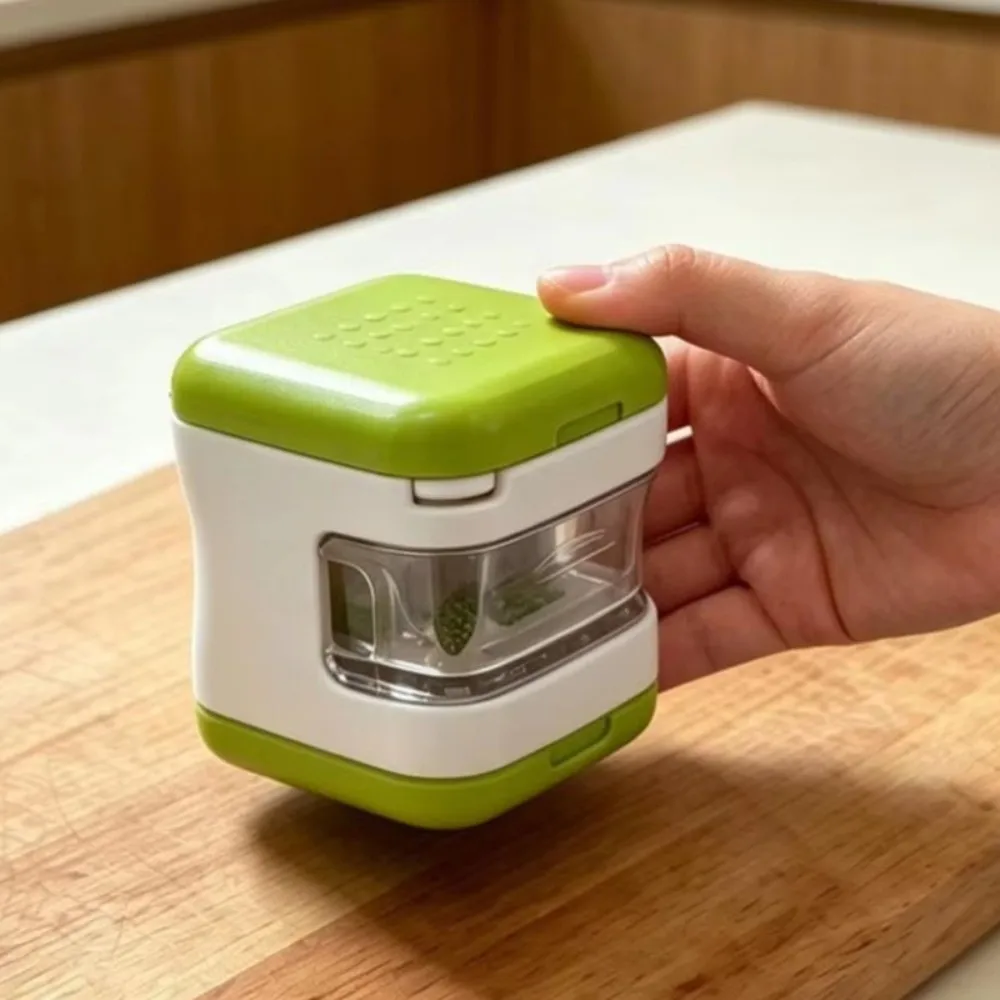 Garlic Slicer 2 in 1 Double Sided Press Garlic Masher Portable Plastic Mini Garlic Press Manual Vegetable Crusher Kitchen Tool