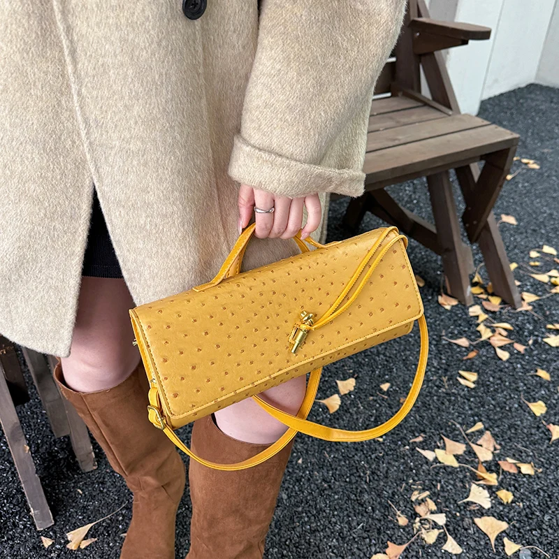 Casual Simple Vintage Fashionable Luxury Leather Ladies Shoulder Bag Classic Designer Paris Trendy Design Diaper Bag