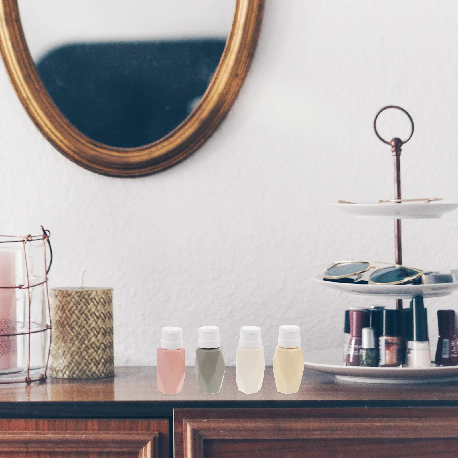 4 قطع من الزجاجات السائلة القابلة لإعادة الاستخدام مع ختم محكم لحلول التنظيف المحمولة لإزالة المكياج #2