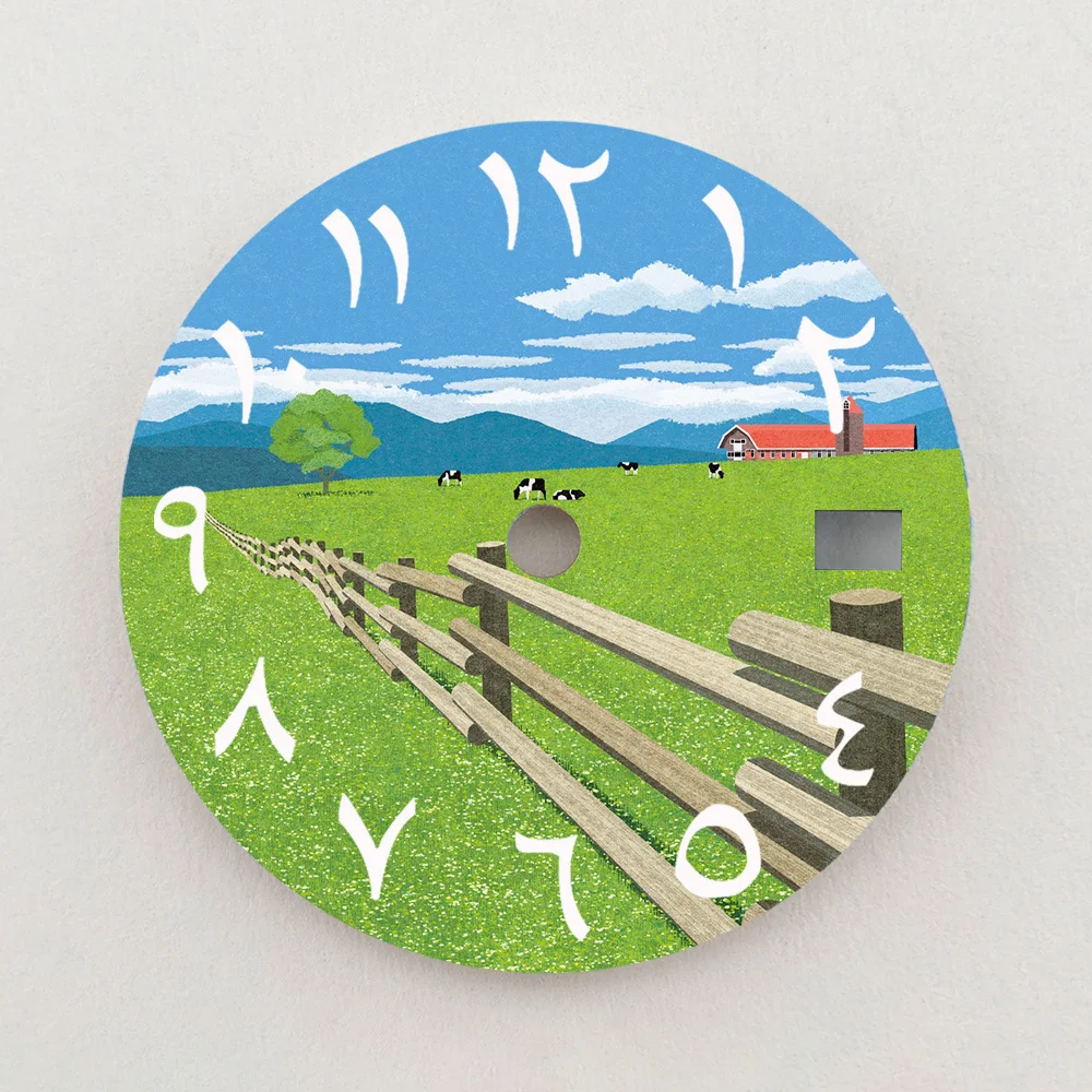 28.5mm Dial NH35 Dial Pasture Farm Scenery Dial Luminous Dial Colorful NH36 Dial Watch Accessories Fits NH35/NH36 Movement