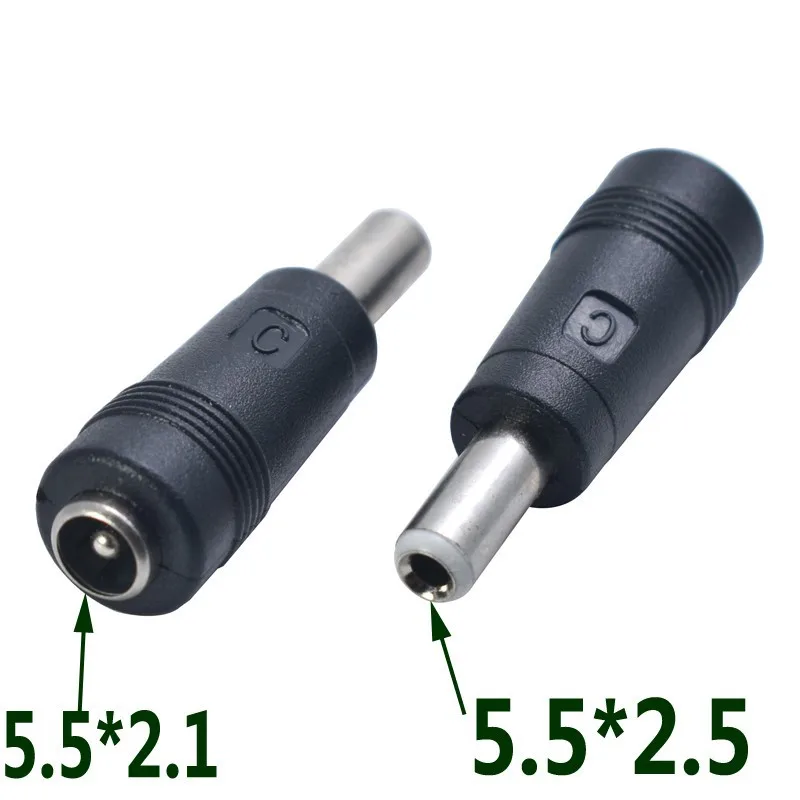2PCS 5,5 X 2,1 mm Adapter Vrouwelijke Stekker naar DC 4,0 X 1,7 mm 3,5 X 1,35 mm Jack Stroomconnector Laptop Converter Adapter Stekker