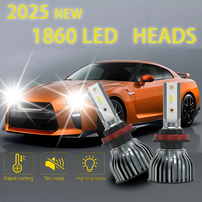 Żarówki LED do samochodu Heyword 150000lm 450W z chipem 1860 CSP, barwa światła 3000k/4300k/6000k/8000k, żarówki LED h4 h7 h1, żarówki LED 9005 H7 h11 — zdjęcie 4