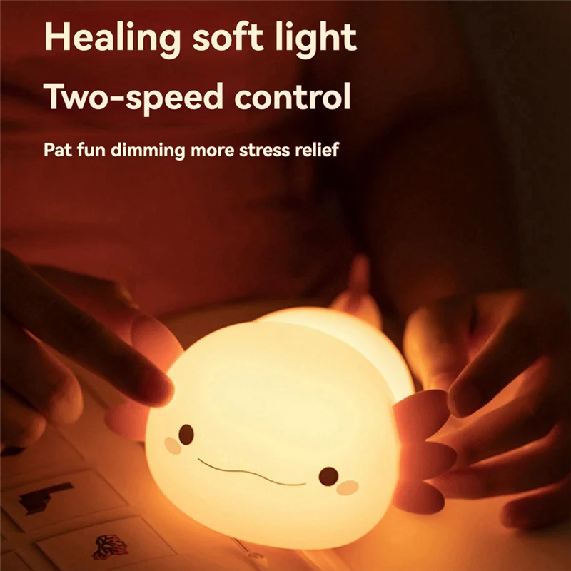 Salamander Hexagonal Dinosaur Night Light Cute Bedroom Breastfeeding Eye Protection Patting Light Salamander Night Light-ABXK
