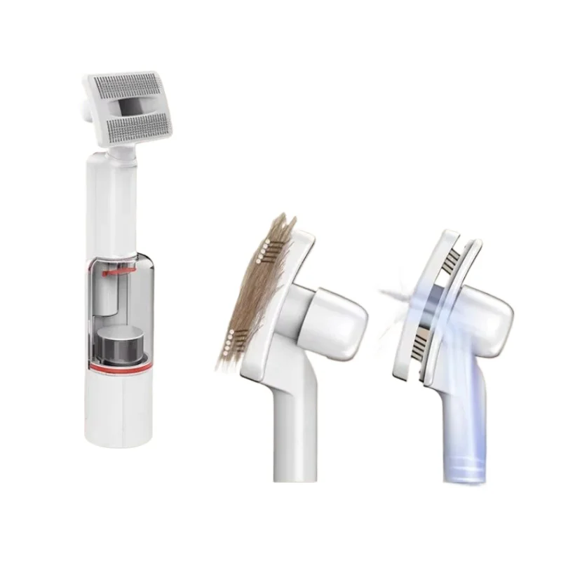Pet grooming hair suction device for cats, also works as a litter vacuum cleaner