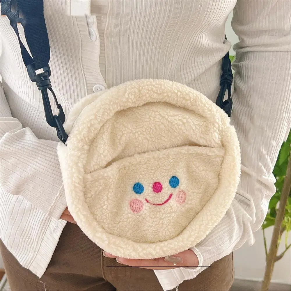 2pcs/set Korean Style Cartoon Plush Crossboby Bag Embroidery Card Pocket Kawaii Shoulder Bag Wallet Change Pouch