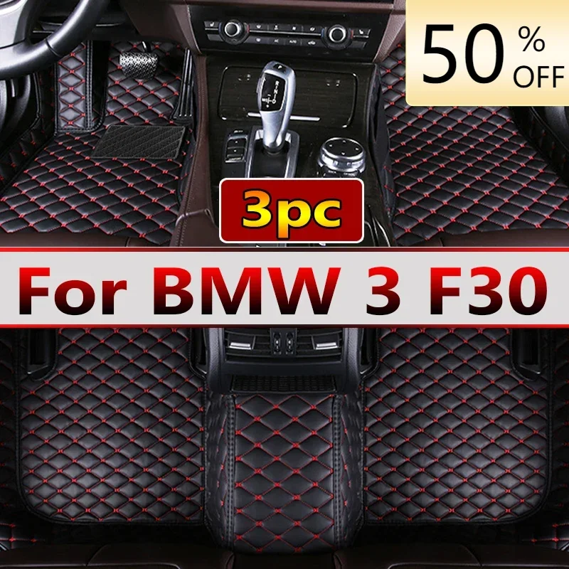 Car Floor Mats For BMW 3 F30 325i 330i 320i 318i Five Doors 2013 2014 15 16 17 18 19 Foot Pads Carpet Cover Interior Accessories