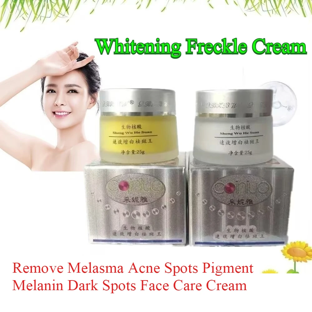 

2 Pcs Whitening Freckle Cream 25g Day and Nigth Cream Remove Melasma Acne Spots Pigment Melanin Dark Spots Face Care Cream