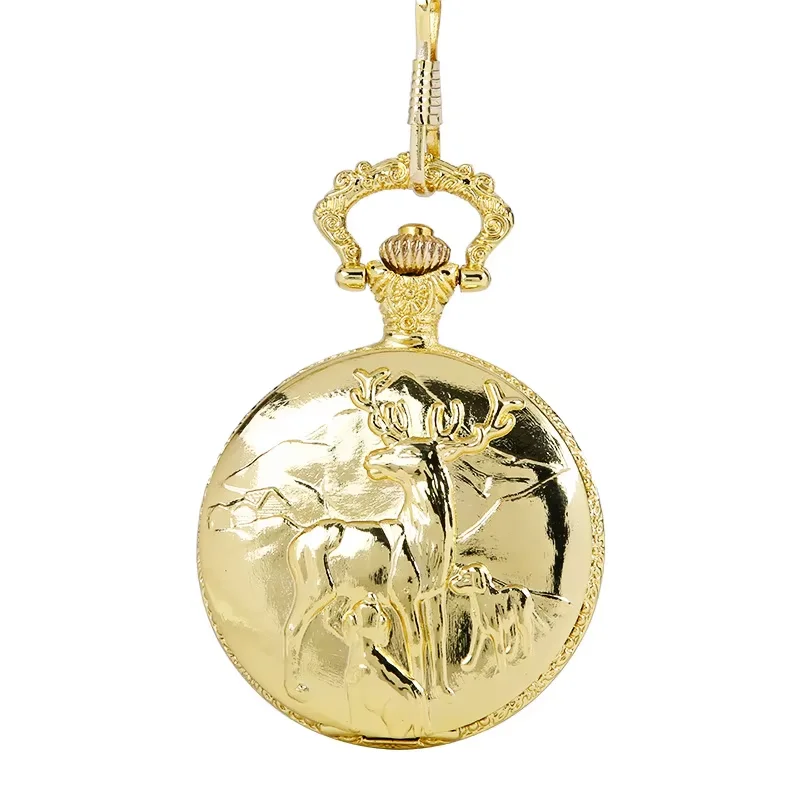 1038   Large bronze embossed cruise ship pocket watch European and American style pirate ship retro thick chain pocket watch