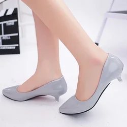 女性用ローヒールシューズ3 cm,スチレットヒール,シンプルで快適,仕事用,浅い口,先のとがった,ファッショナブルなパンプス