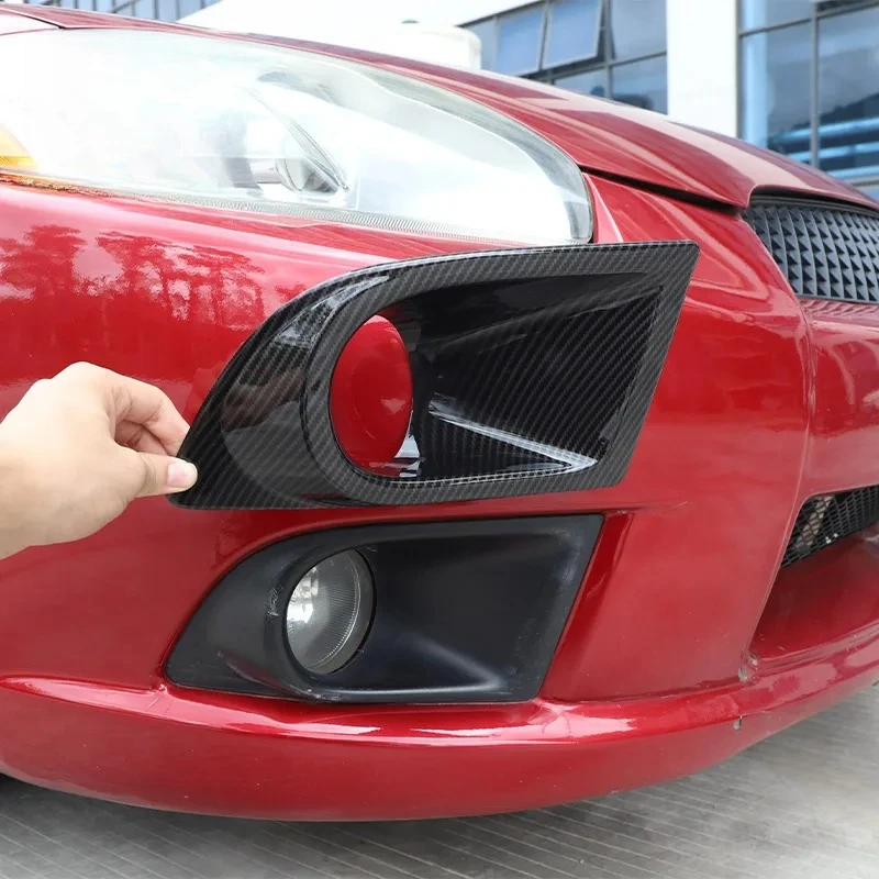 For Mitsubishi Eclipse 2006-2011 Carbon fiber Style Plastic Car Front Fog Light Lamp Cover Trim Car Accessories