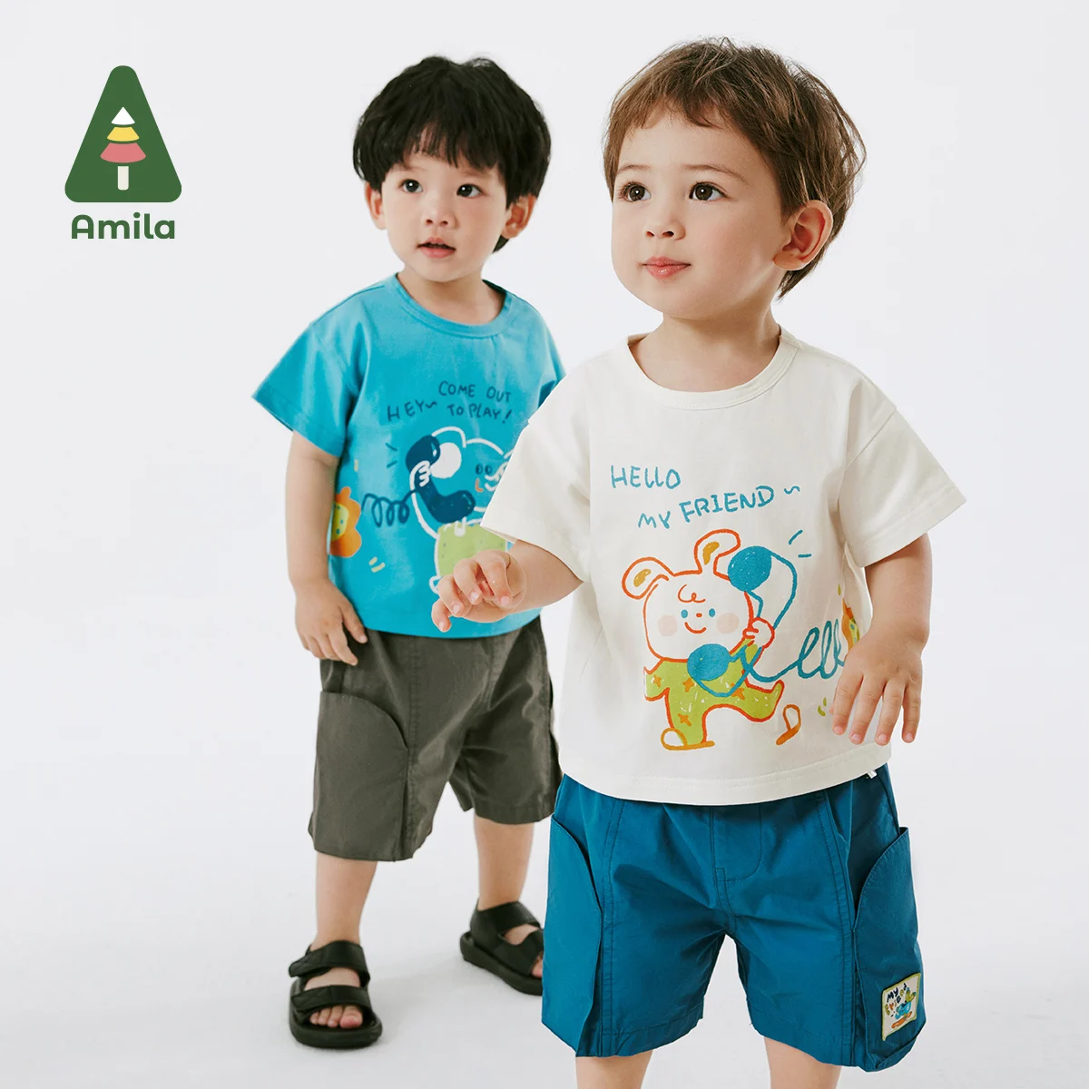 Amila Baby T-shirt 2024 Summer New 