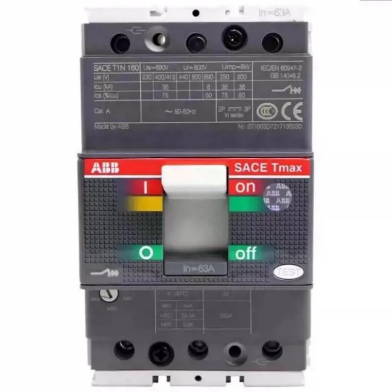 Original ABB Molded Case Circuit Breaker Air Switch SACE T1N 3P/4P 16A25A32A40A50A63A80A100A125A160A