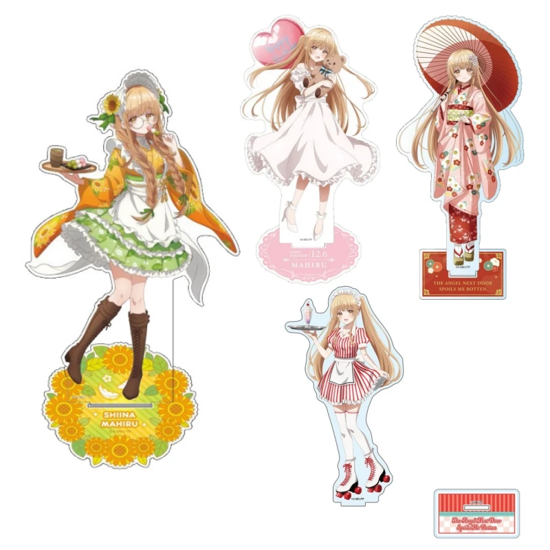 

Anime The Angel Next Door Spoils Me Rotten Acrylic Stand Toy Cosplay Exhibition Decor Toy for Gift 15cm