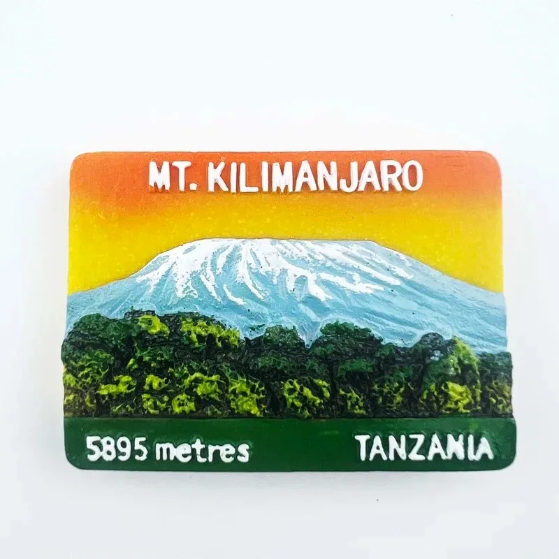 Tanzania Travelling Fridge Magnets Mount Kilimanjaro Tourism Souvenirs Fridge Stickers Home Decor Wedding Gifts Magnetic Sticker