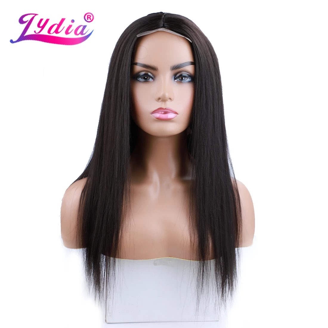 Lydia Futura Long Yaki Straight Synthetic Wigs for Women Daily Heat Resistant Blonde Ombre 20Inch Daily Party Wig