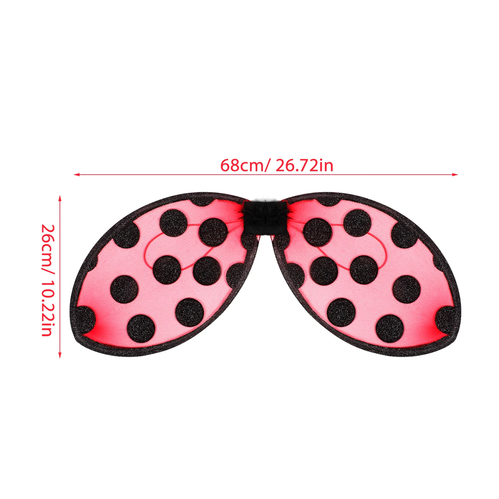 Mesh Foldable Ladybug Wing Lightweight Cosplay Wing Kids Performance Party Ladybug Costume Girl Wings Cosplay Party Supplies