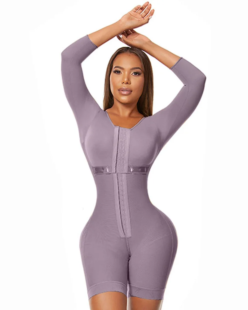 High quality Full Body Shaping Bodysuits for Long Sleeve Compression Garments after Liposuction Postpartum Shapewear for Women