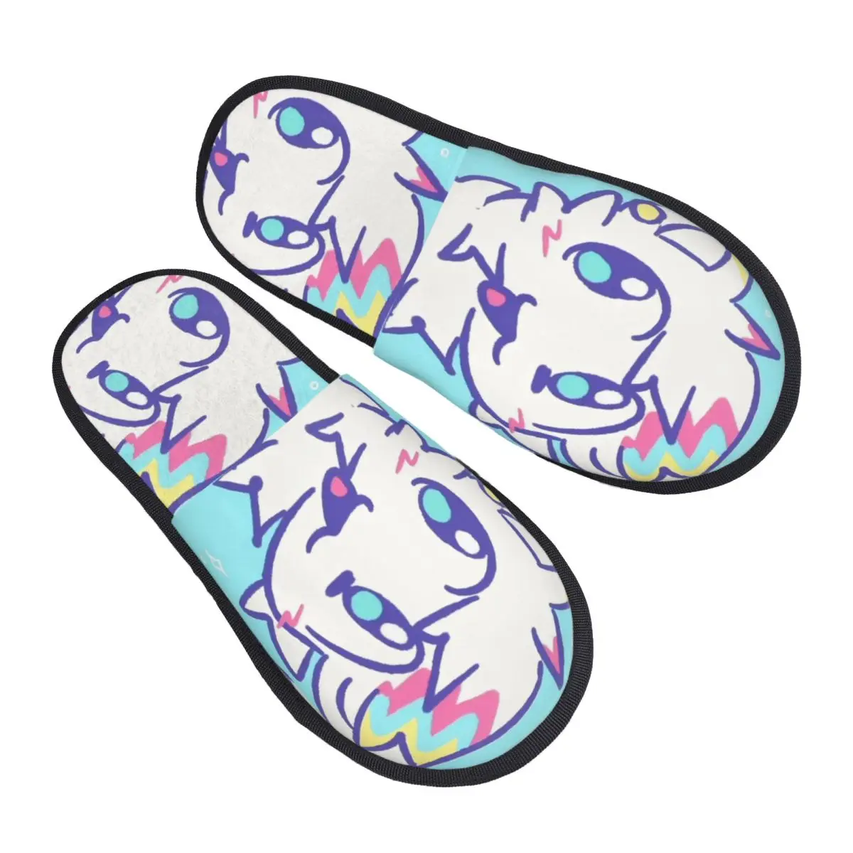 Boykisser Silly Cat House Slippers Non Slip Furry Soft Memory Foam Slides Bedroom