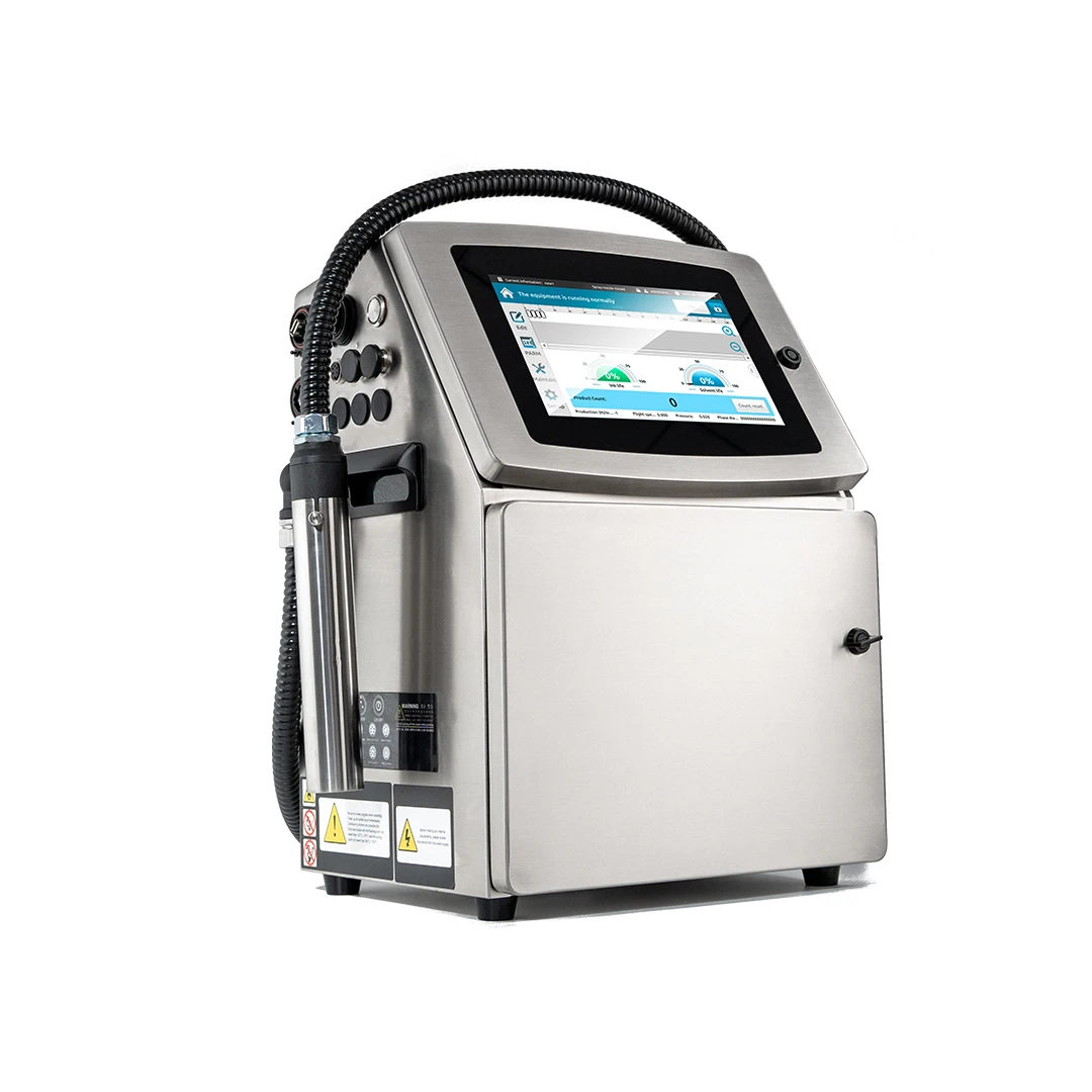 V2000 Automatic Industrial Logo Date Inkjet Printer CIJ Continuous Dot Matrix Coding Machine with New Cable