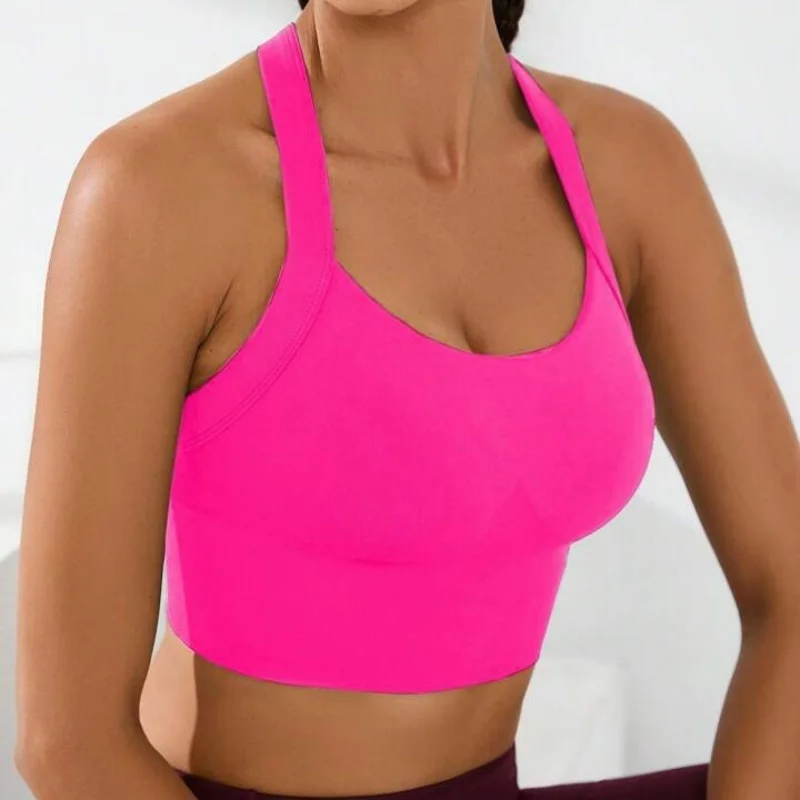 Sports and beautiful back bra set, cross-back sports bra, no chest pad, adjustable size, and can be worn inside normally. image 3