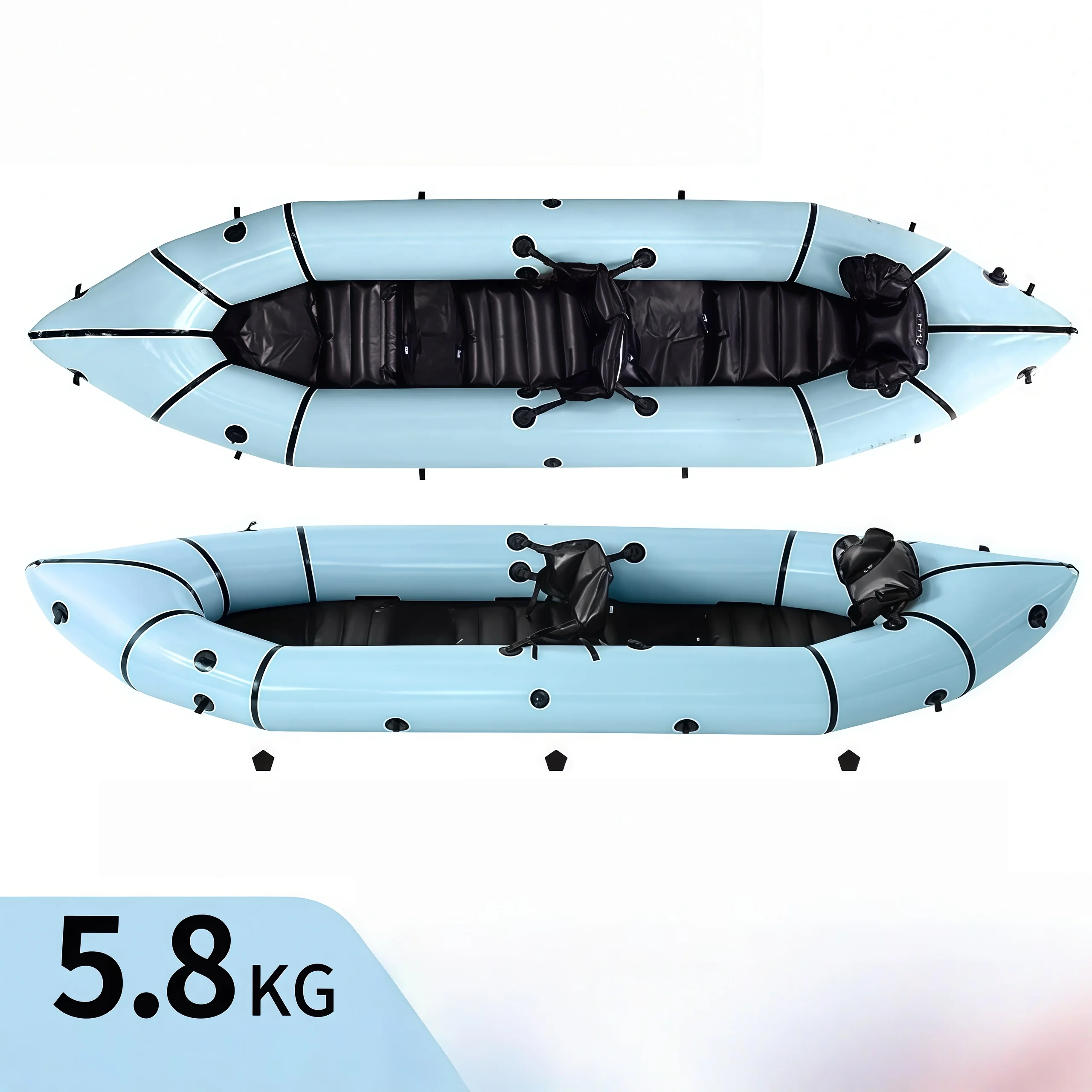 Portable Ultralight Foldable Inflatable Packraft for River Lake Fishing Drift Water Activities