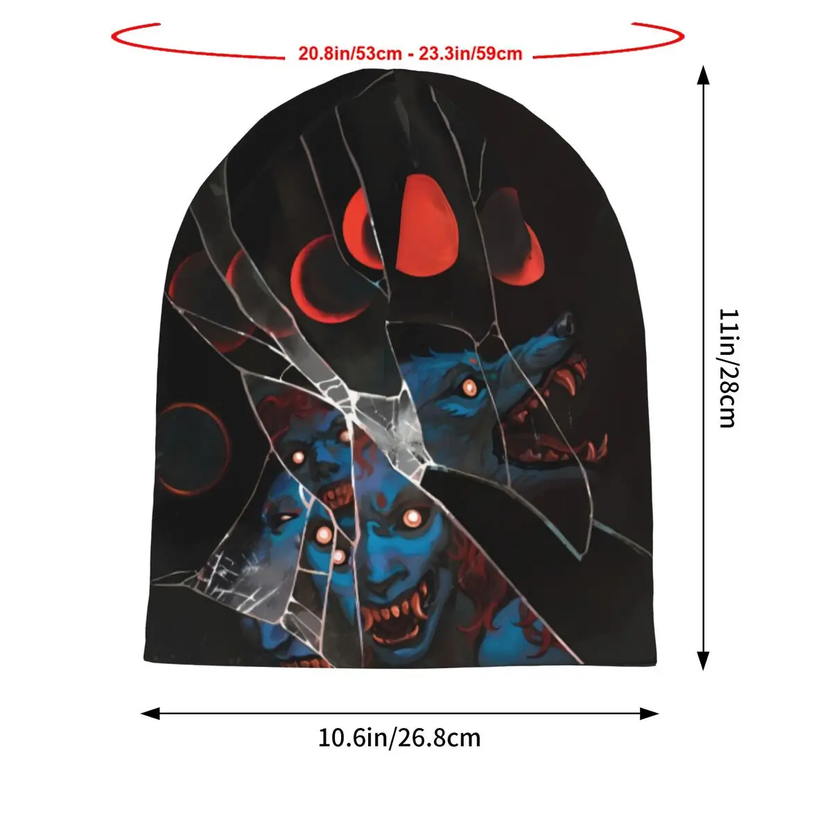 قبعات قبعة كسوف القمر من Wolf Demon للرجال ، قبعات قبعة على الموضة