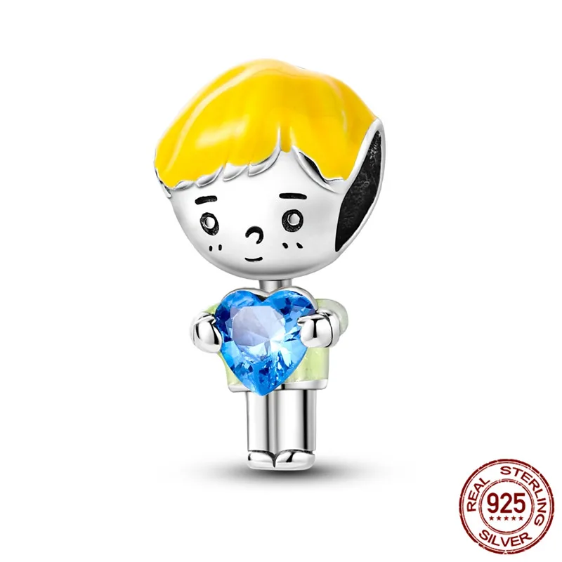 

Подвеска для мальчика из стерлингового серебра 925 пробы с бусинами, в сочетании с оригинальным браслетом, ювелирный подарок своими руками для женщин.