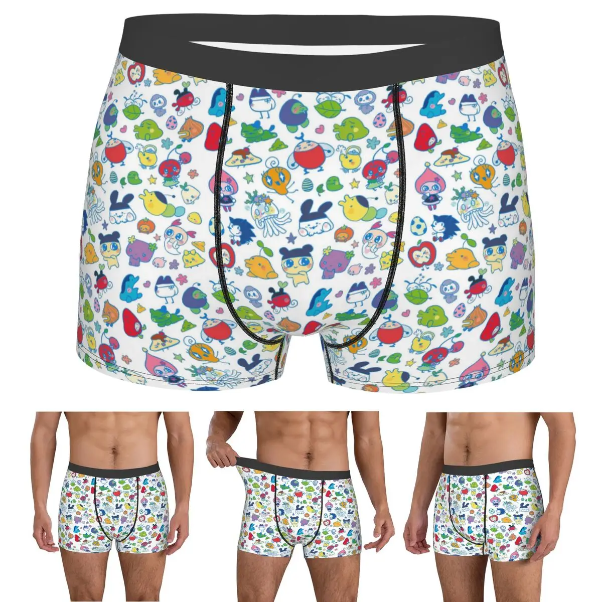 Boxer Underpants Shorts Tamagotchi Friends Panties Men Soft Underwear for Homme Man Boyfriend Gift