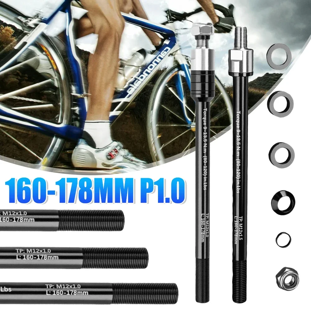 

Bike Front Fork Axle Trailer Metal Hitch Thru Axles Adapter 160-178mm P1.0 For Bicycle For Trailer Hitchs Cycling Accessories